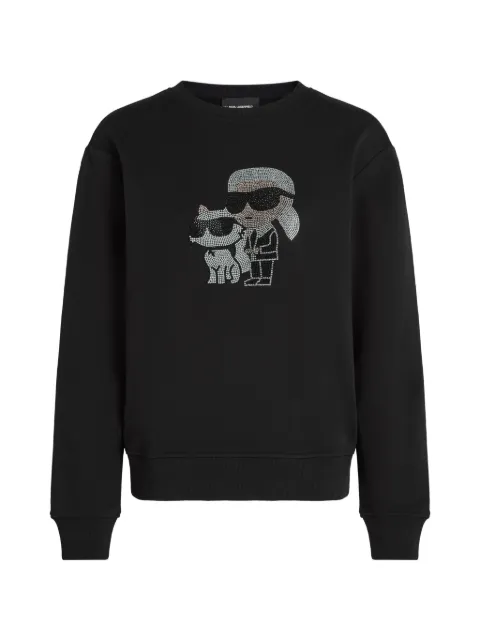 Karl Lagerfeld Ikon rhinestone sweatshirt Black B4W20063999