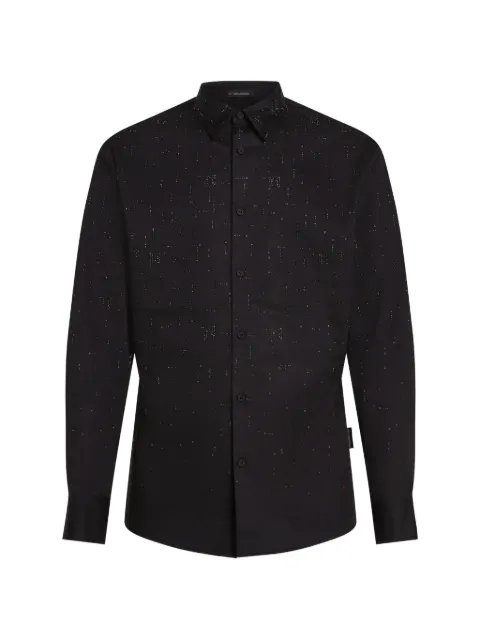 Karl Lagerfeld monogram rhinestone shirt Black B4M16015999