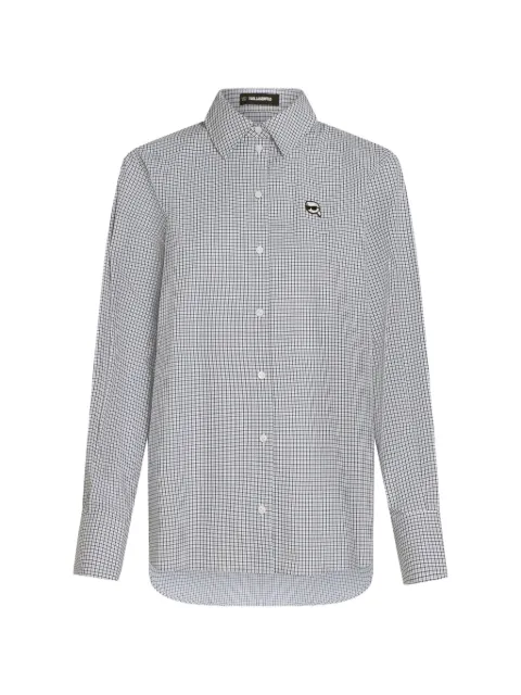 Karl Lagerfeld Ikon checked shirt White B4W11008C47