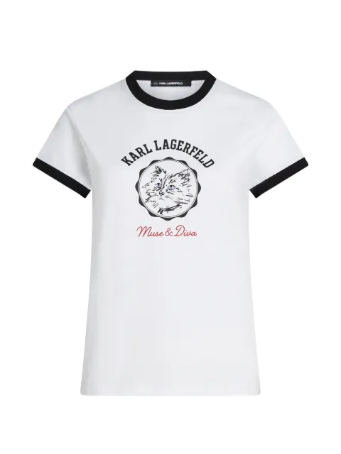 Karl Lagerfeld Ikon Choupette Muse T-shirt White B4W17083100
