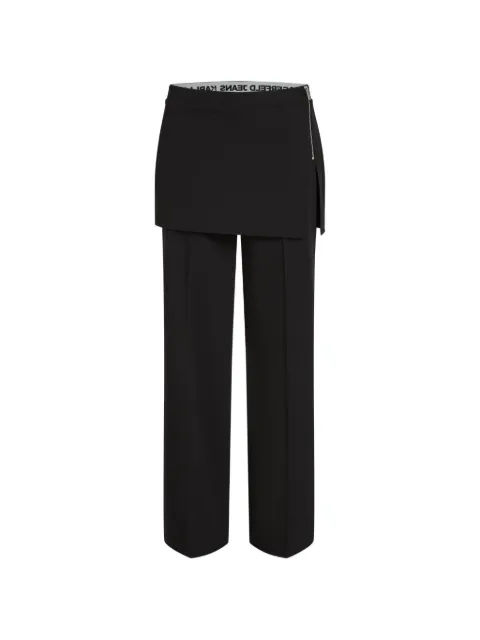 Karl Lagerfeld Jeans skirt-embellishment straight trousers Black B4W10056999