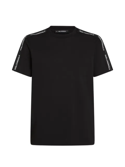 Karl Lagerfeld logo-tape T-shirt Black B4M44002999