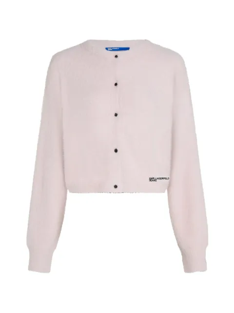 Karl Lagerfeld Jeans logo-detail cardigan Purple B4W180072QE