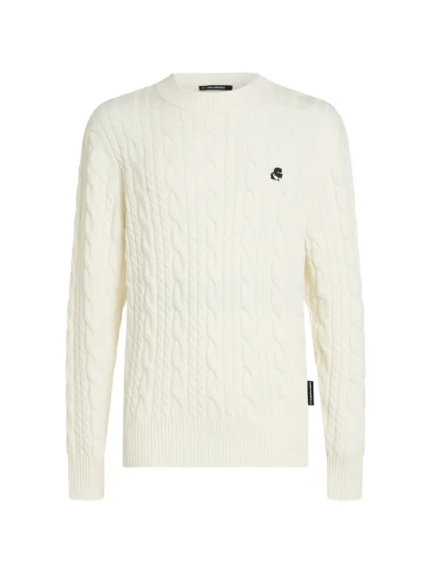 Karl Lagerfeld Kameo cable-knit sweater Neutrals B4M18046B09