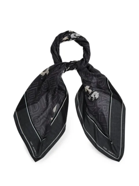 Karl Lagerfeld Ikon modal-blend scarf Black B4W33047999