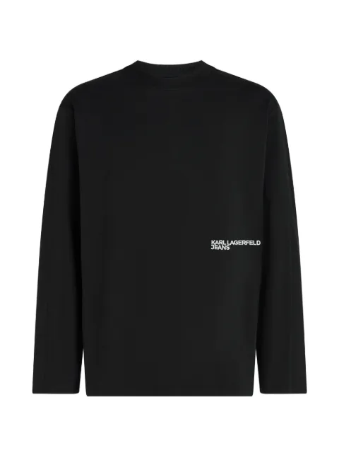 Karl Lagerfeld Jeans relaxed long-sleeved seamed T-shirt Black B4M17036999