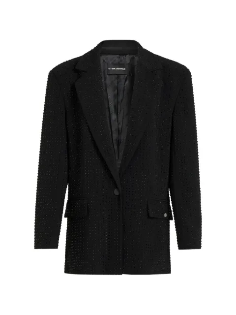 Karl Lagerfeld rhinestone tailored blazer Black B4W14020999
