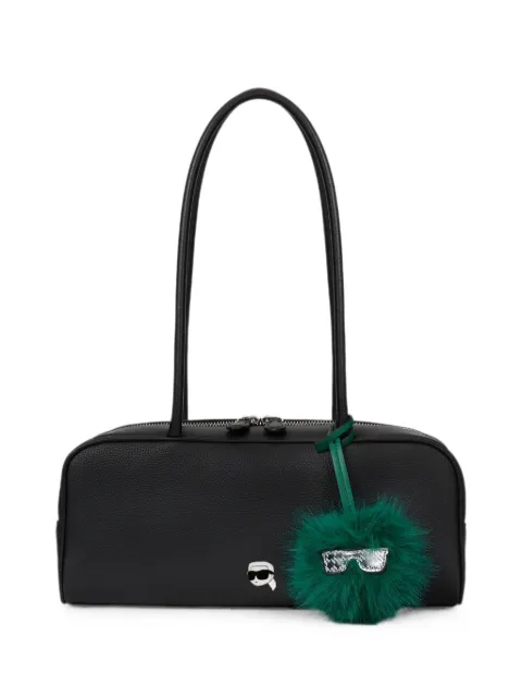 Karl Lagerfeld Ikon pebble elongated shoulder bag Black B4W30307999