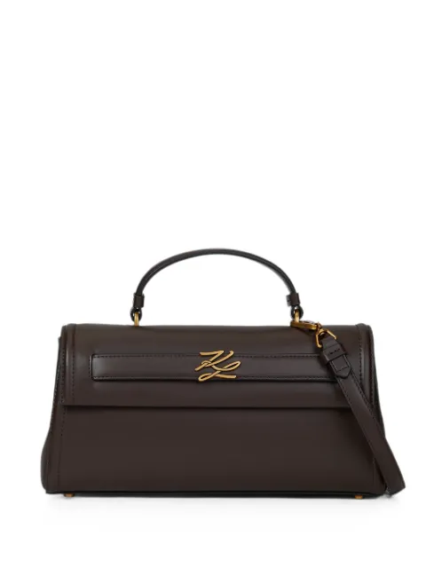 Karl Lagerfeld small K/Autograph elongated top-handle bag Brown B3W30310451