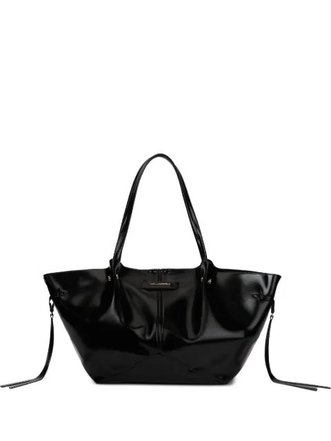 Karl Lagerfeld medium K/Pierced shiny tote bag Black B4W30331992