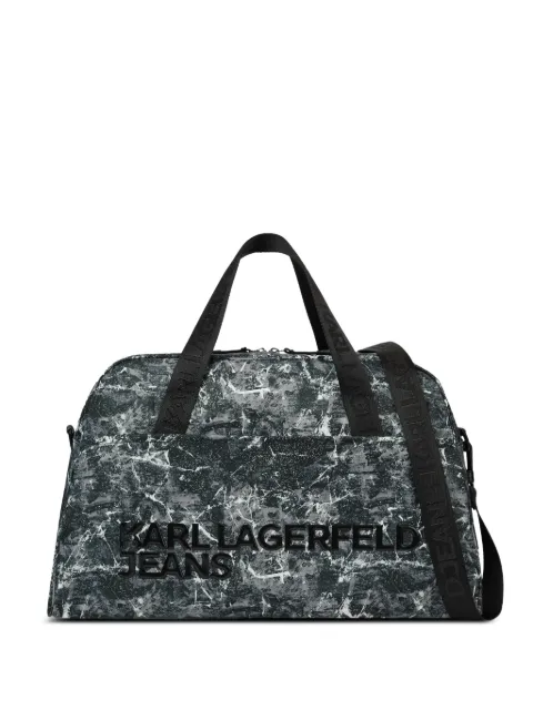 Karl Lagerfeld Jeans all-over print logo gym bag Grey B4M30300C09