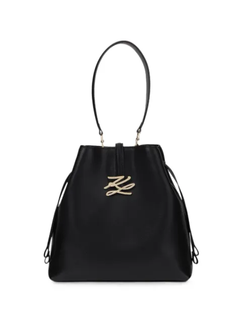 Karl Lagerfeld medium K/Autograph drop bucket bag Black B4W30275992