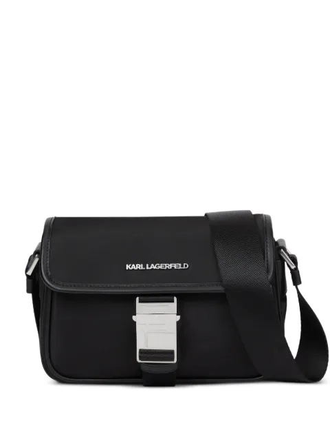 Karl Lagerfeld K/Nylon buckle messenger bag Black B4M30223999