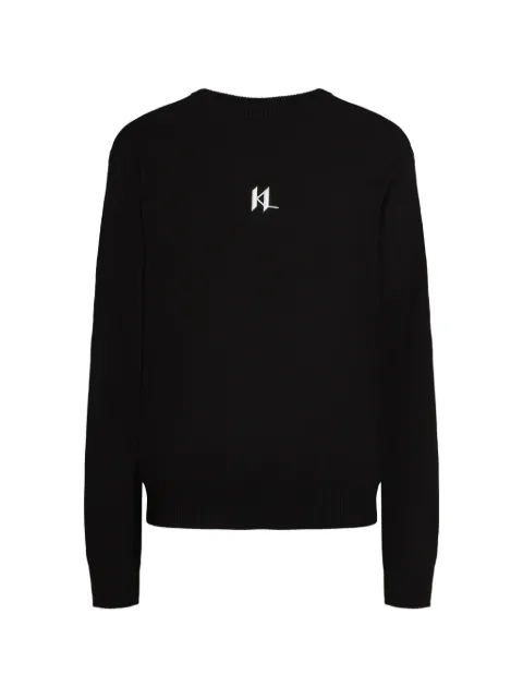 Karl Lagerfeld logo-embroidered top Black B4M44005999