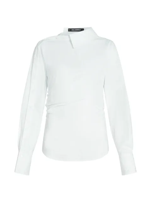 Karl Lagerfeld asymmetric button shirt White B4W11021100