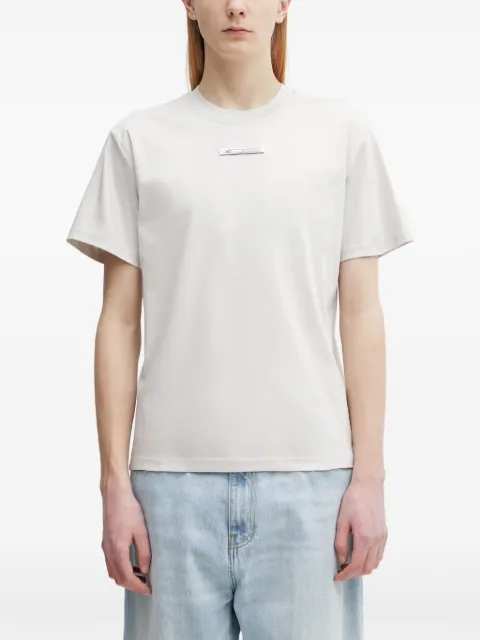 HELIOT EMIL logo-plaque T-shirt Neutrals SS26M09139LGY06CO