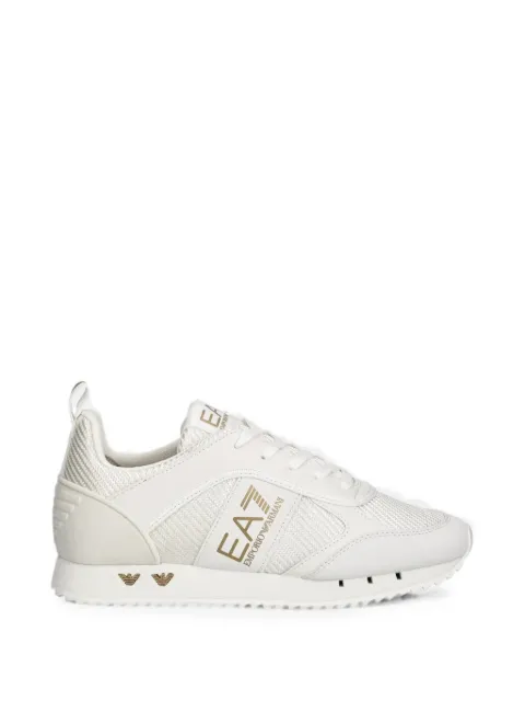 Ea7 Emporio Armani logo-print panelled sneakers Neutrals 7X000337AF18613