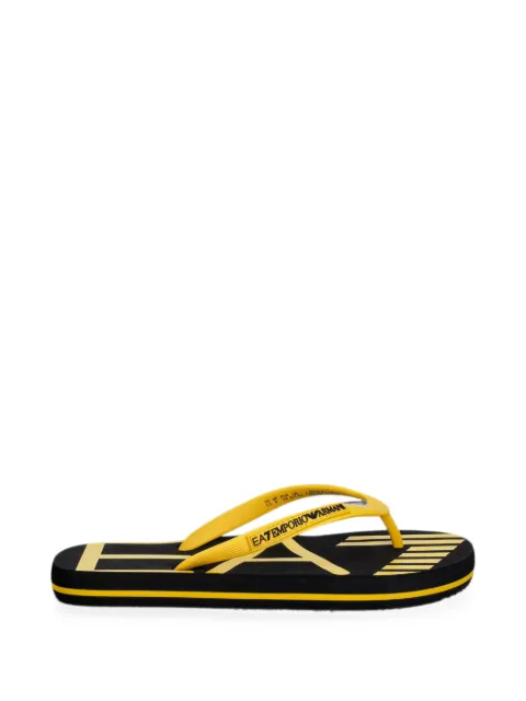 Ea7 Emporio Armani logo-lettering flip-flops Black 7X000659AF22188