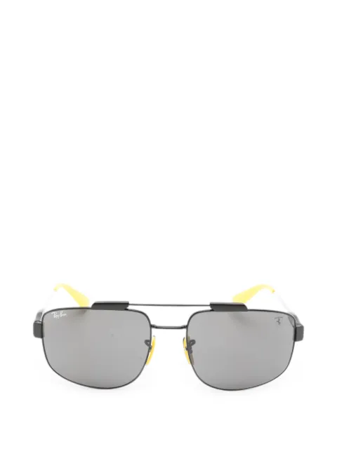 Ray-Ban double-bridge geometric-frame sunglasses Black RB3789M
