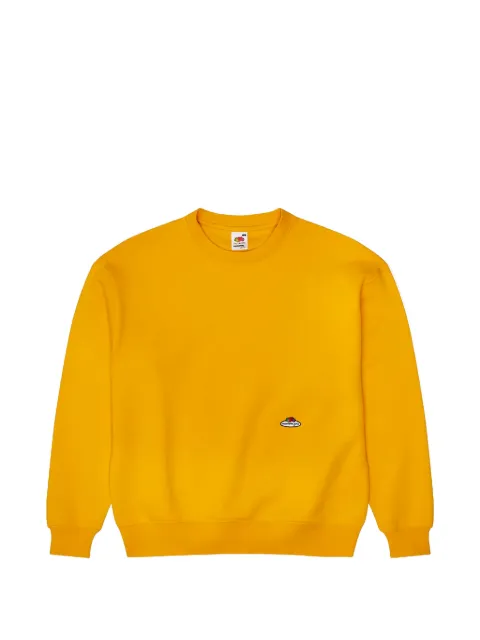 HommeGirls x Fruit Of The Loom logo-patch sweatshirt Yellow HGFOTL009