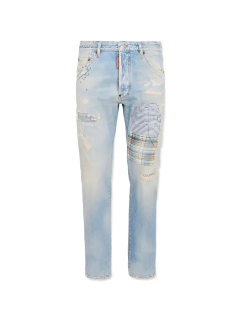 DSQUARED2 patched superlite Teddy jeans Blue S74LB1962S30839
