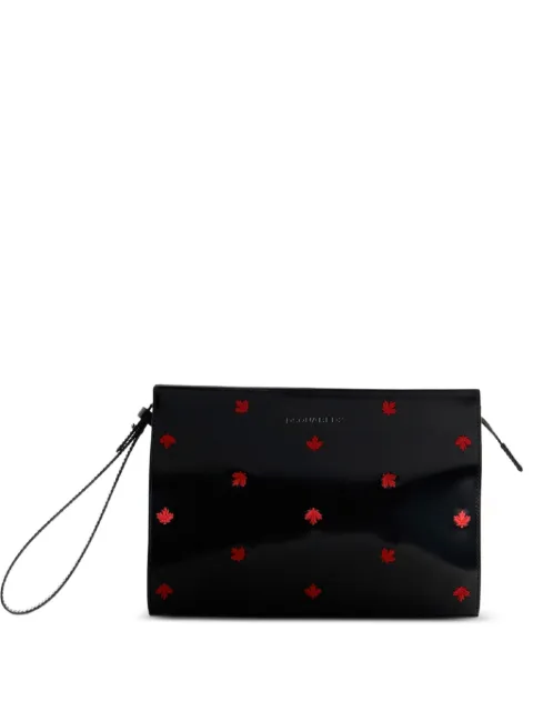 DSQUARED2 maple-leaf leather tote bag Black CLM002424909060