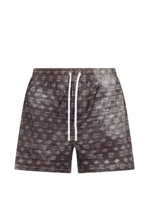 DSQUARED2 D2 monogram midi swim boxers Black D7B627010ISA01