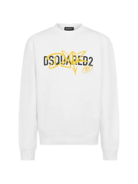 DSQUARED2 graffiti cool fit crewneck White S74GU0977D25028