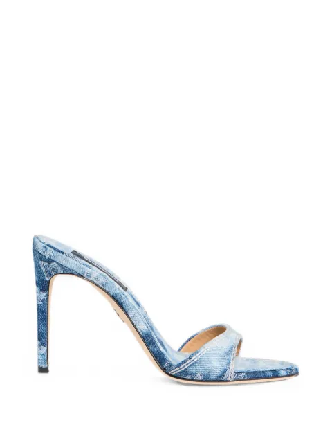 DSQUARED2 D2 Monogram heeled mules Blue MHW005510105523