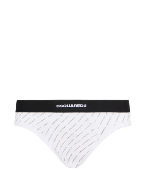 DSQUARED2 logo-print brief White D9L826390ISA01