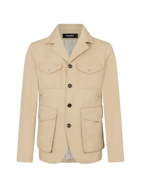 DSQUARED2 military chic utility cotton jacket Neutrals S74BN1369S41794