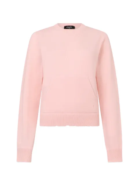 DSQUARED2 Dsquared2 Signature destroyed knit pullover Pink S75HA1447D13228