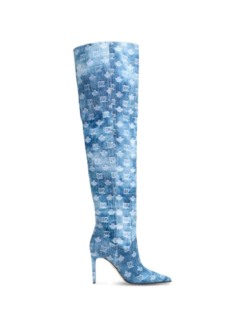 DSQUARED2 D2 monogram heeled boots Blue BOW009810105523