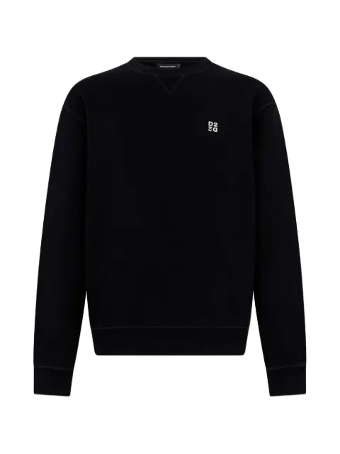 DSQUARED2 metal D2 Upside Down cool-fit crewneck sweatshirt Black S74GU0973D25037