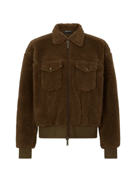 DSQUARED2 teddy oversized jean jacket Brown S74AM1719S25602