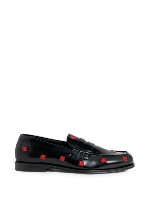 DSQUARED2 maple-leaf loafers Black LOM005024909060
