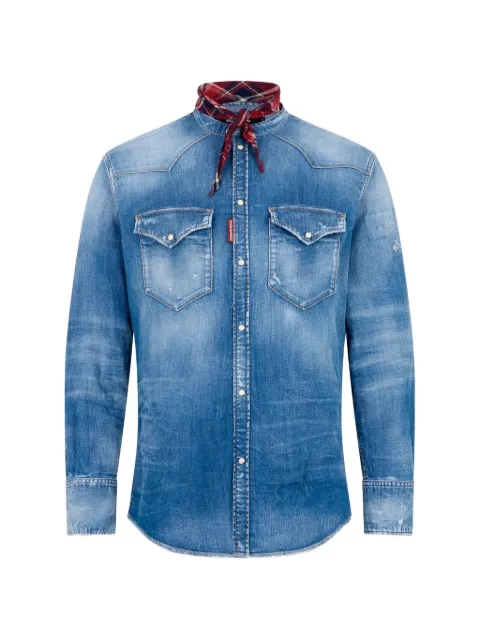 DSQUARED2 medium wash canadian shirt Blue S74DM1036S30341