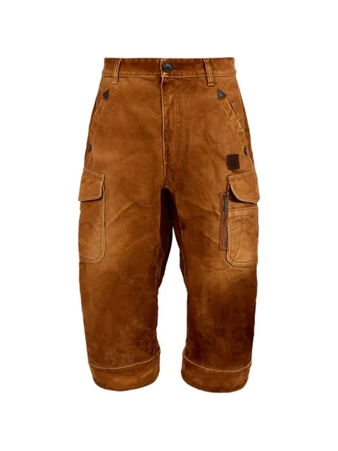 DSQUARED2 Carpenter2 weathered-suede pants Brown S75KB0570D30041