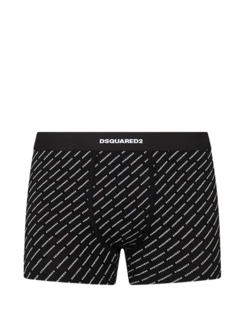 DSQUARED2 logo-print trunks Black D9LDC6390ISA01