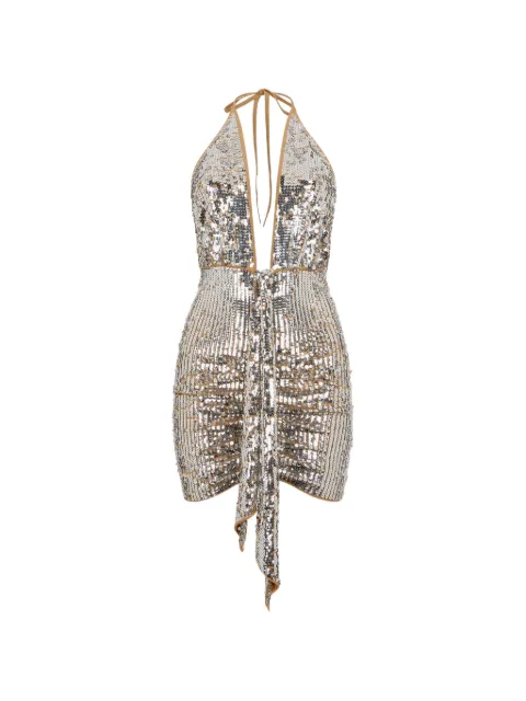 DSQUARED2 chic night all over-paillettes dress Silver S75CV1011D13234
