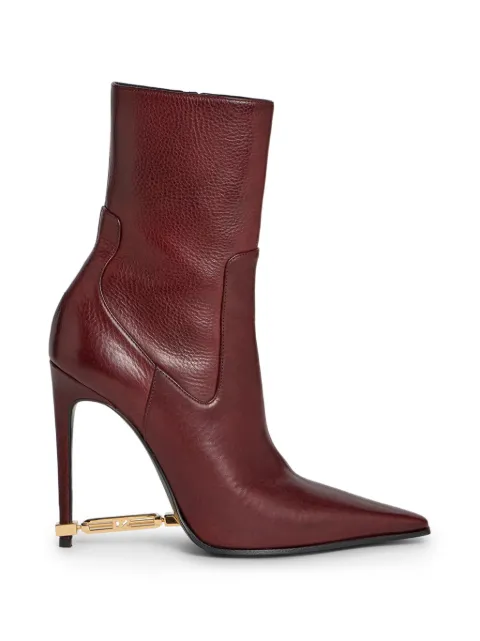 DSQUARED2 metal-bar heeled ankle boots Red ABW022812900001