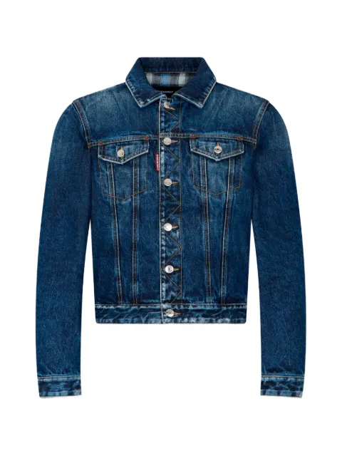 DSQUARED2 Dark Highlight Mini Front jean jacket Blue S74AM1732S30839