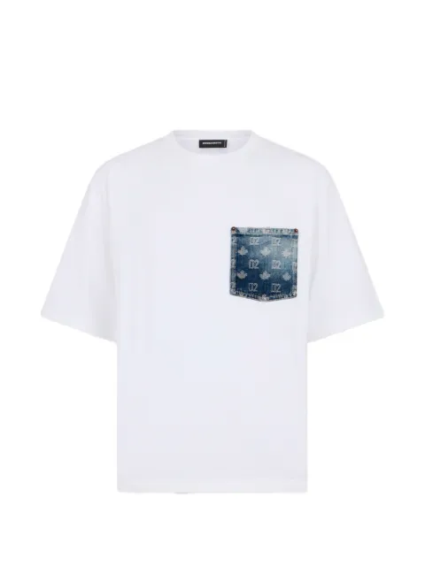 DSQUARED2 monogram loose fit T-shirt White S74GD1576D20106