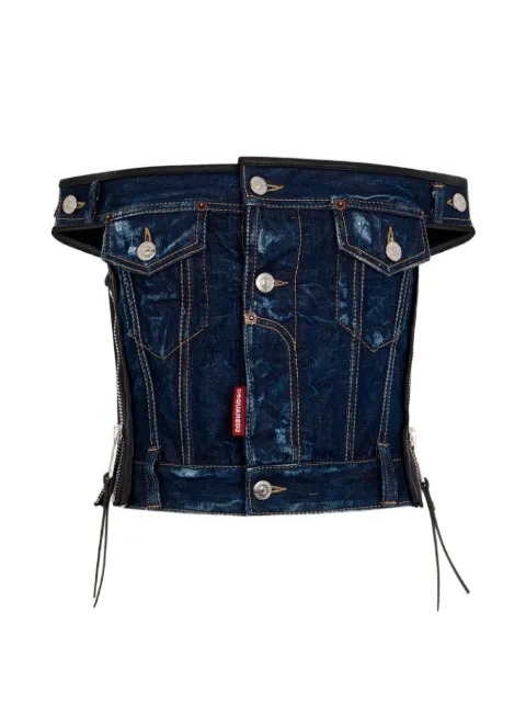 DSQUARED2 dark Upside top Blue S75NC1136D30011