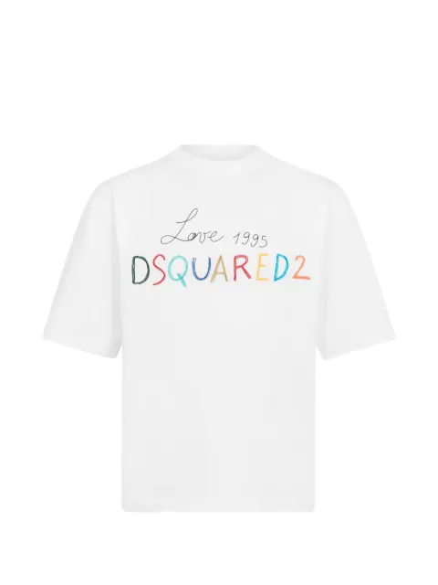 DSQUARED2 1995 embroidered loose fit T-shirt White S74GD1590D20033