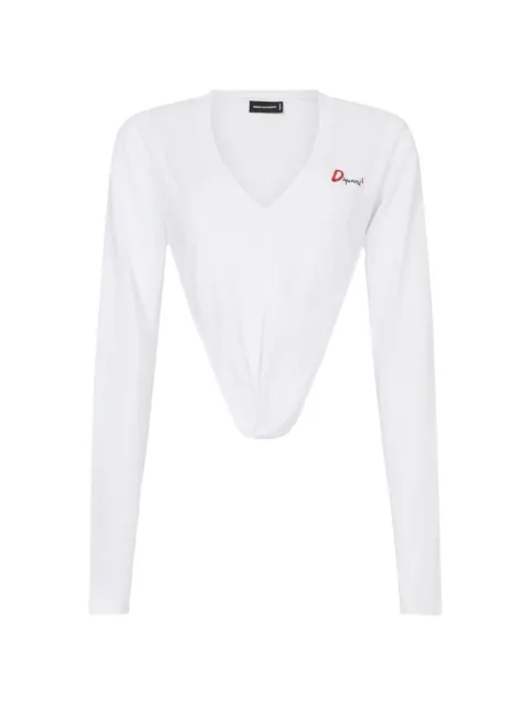 DSQUARED2 deep-cut just right fit T-Shirt White S75GD0532D20020