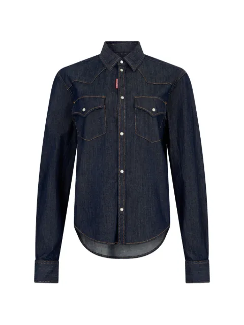 DSQUARED2 dark-shirting Western shirt Blue S75DL0957S30341