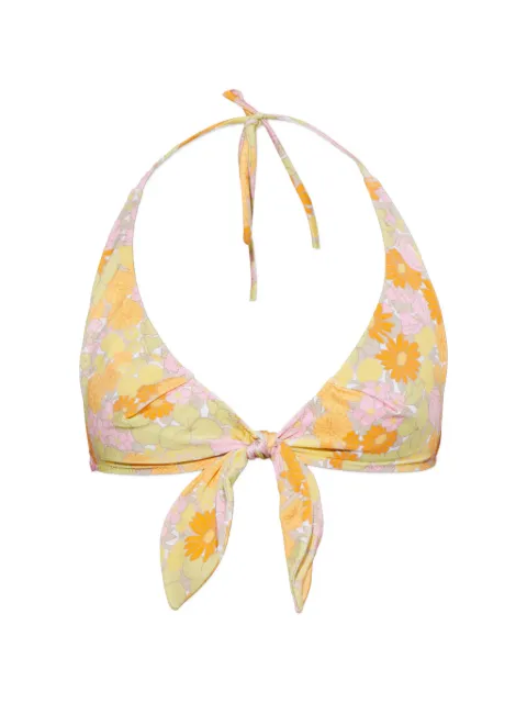 Chloé floral-print bikini top Yellow CH26AMB12312