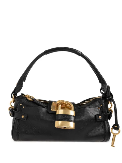 Chloé Paddington padlock leather tote bag Black CH26AS822P75