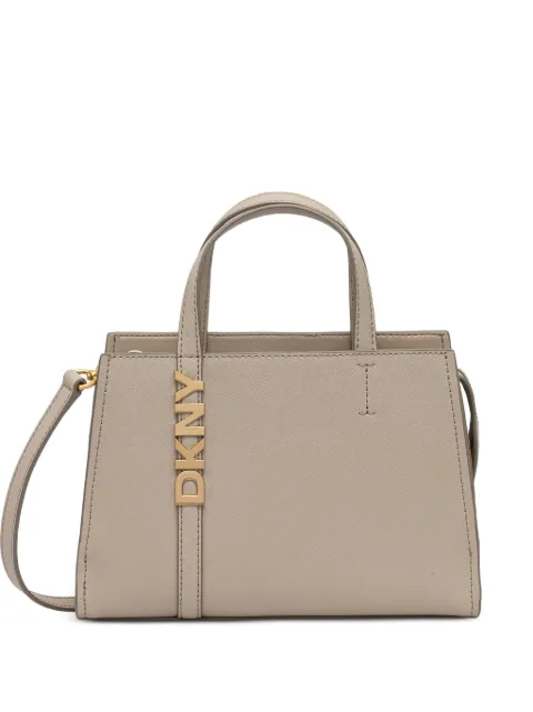 DKNY small Avril logo-plaque tote bag Neutrals R43EYG56